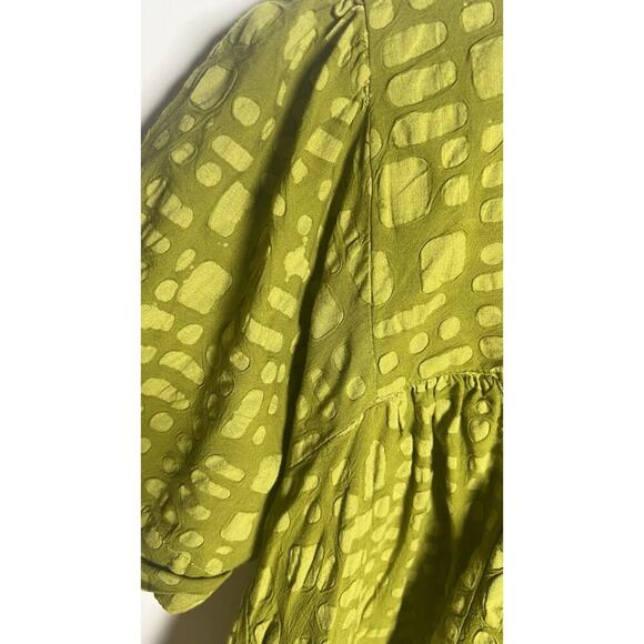 Anthropologie X Porridge Womens Size Small Green Textured Swing Top Tassel Tie - Picture 8 of 12